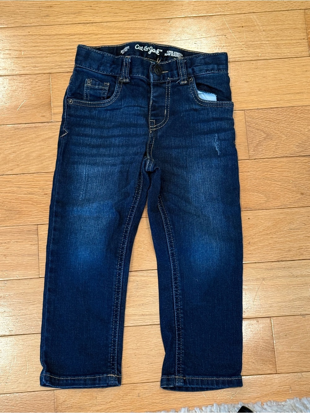 Cat & Jack Dark Blue Kids' Straight Jeans